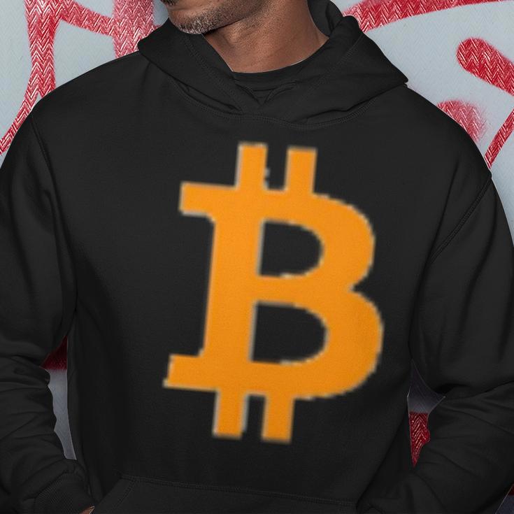 Bitcoin Logo Small Simple Subtle Little Centred Kapuzenpullover Lustige Geschenke