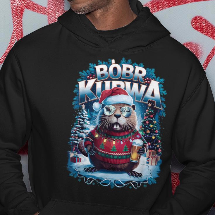 Bóbr Christmas Jumper Christmas Bieber Kurwa Costume Bobr Kapuzenpullover Lustige Geschenke