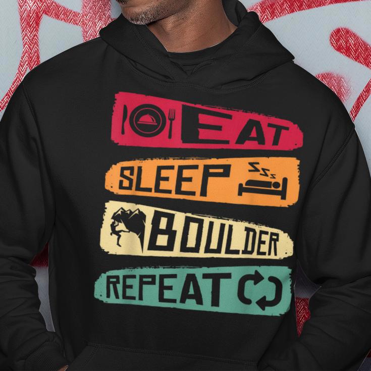 Bouldern Climbing Eat Sleep Boulder Repeat Boulderer Kapuzenpullover Lustige Geschenke