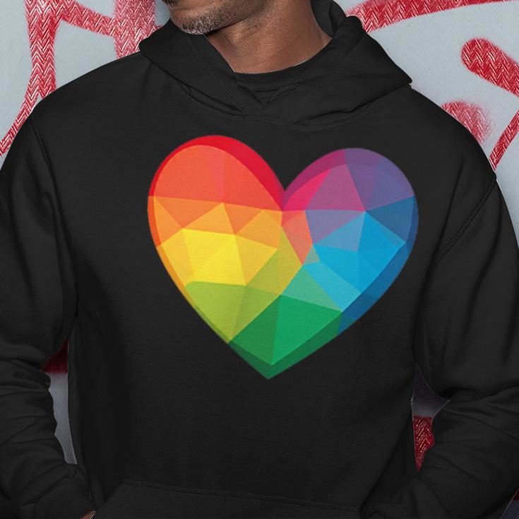 Buntes Herz Regenbogen Kapuzenpullover Lustige Geschenke