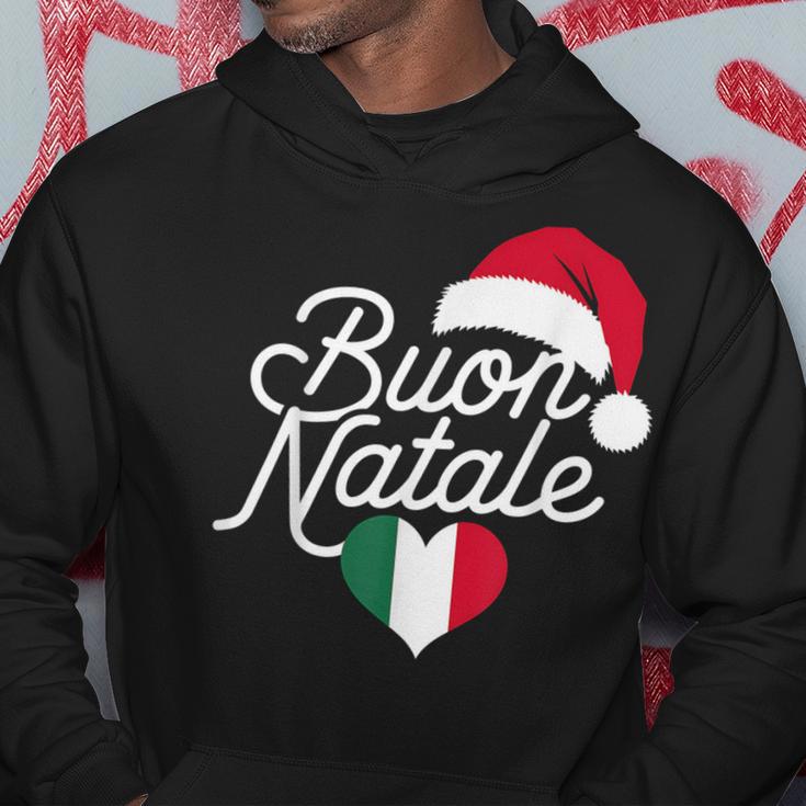 Buon Natale Italian Christmas Christmas Italy Flag Heart Kapuzenpullover Lustige Geschenke