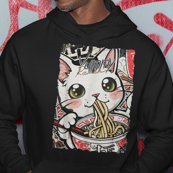 Cat Ramen Noodle Japanese Anime Manga Ramen Kawaii Cat Kapuzenpullover Lustige Geschenke