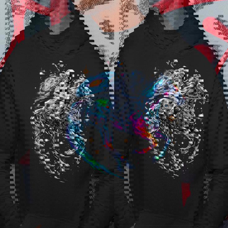 Cool Galaxy Jockey Astronaute Sur Les Courses Hippiques Sweat à capuche Cadeaux drôles