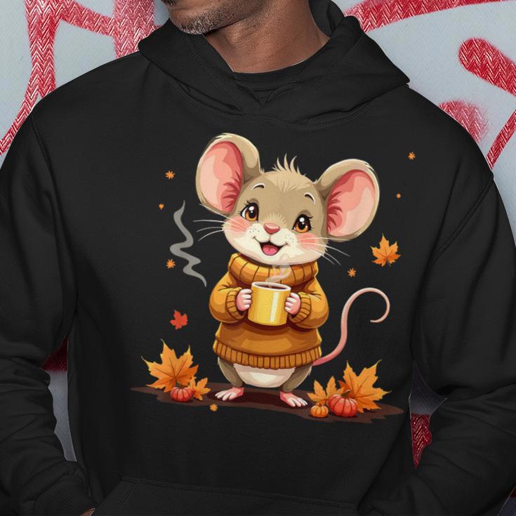 Cute Mouse With Autumn Graphic Kapuzenpullover Lustige Geschenke