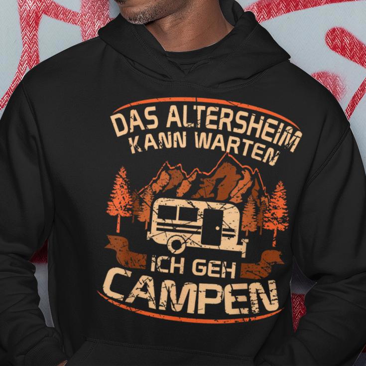 Das Altersheim Kann Waten Ich Geh Campen Grandpa Campen Campen Kapuzenpullover Lustige Geschenke