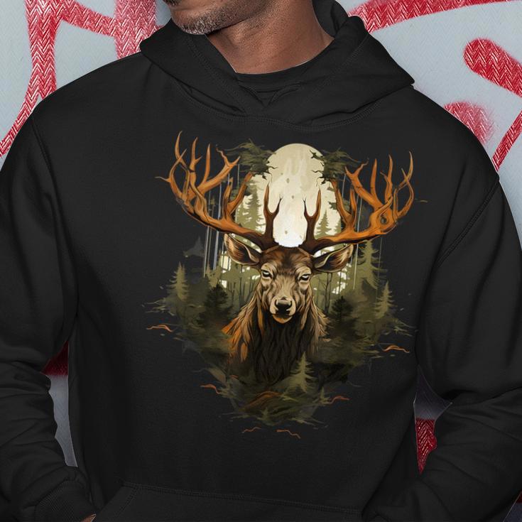 Deer Wildlife Nature Motif Animal Lovers Landscape Forest Kapuzenpullover Lustige Geschenke