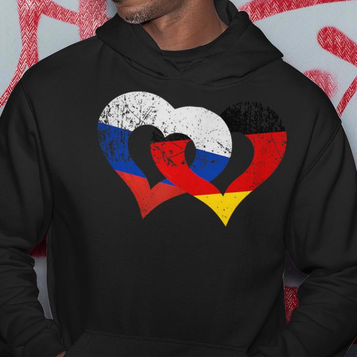 Deutschland Russland Freundschaft Frieden Herzkette Kapuzenpullover Lustige Geschenke