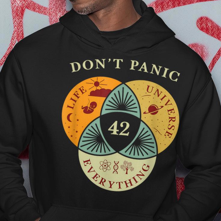 Don't Panic Life Universe Everything 42 Science Fiction Space Lovers Kapuzenpullover Lustige Geschenke