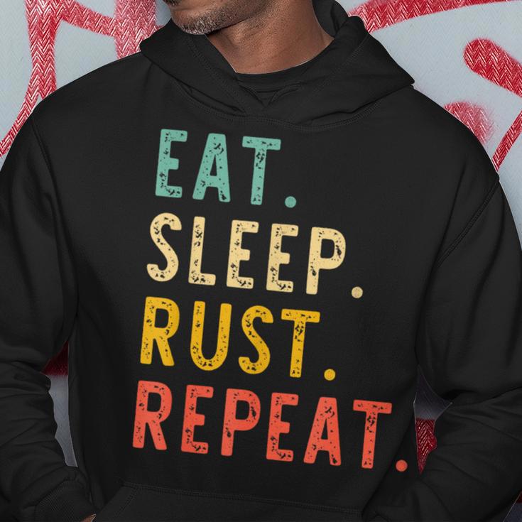 Eat Sleep Rust Repeat Programming Retrointage Kapuzenpullover Lustige Geschenke