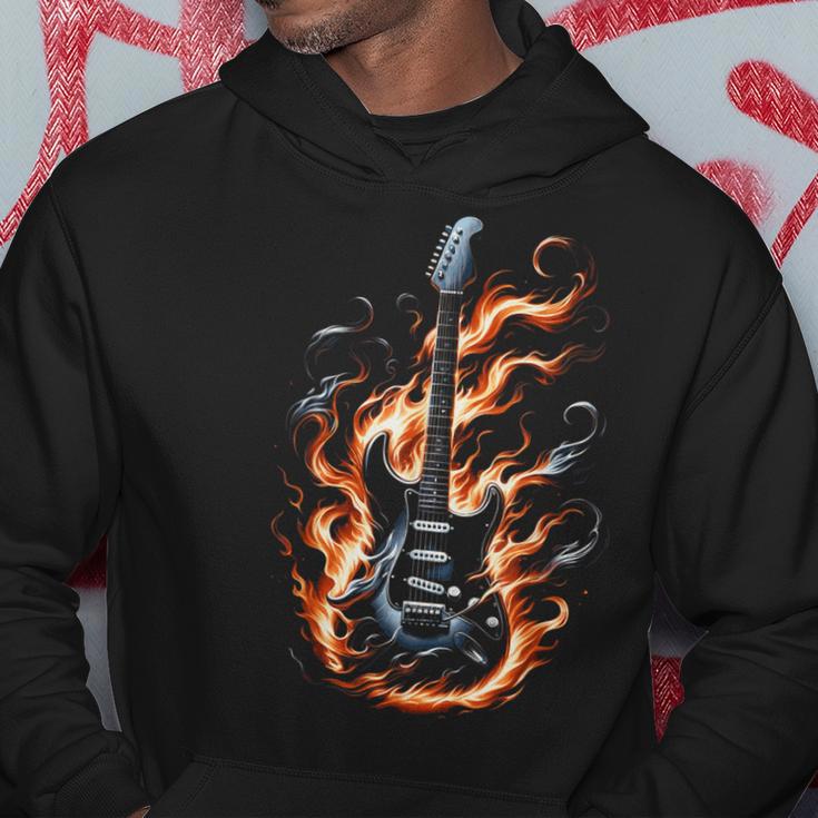 Electric Guitar With Flames Kapuzenpullover Lustige Geschenke