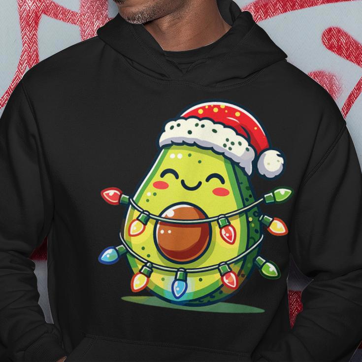 Festive Avocado Santa Christmas Lighting Kapuzenpullover Lustige Geschenke