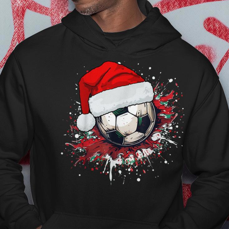 Football Santa Claus Christmas Xmas Kapuzenpullover Lustige Geschenke