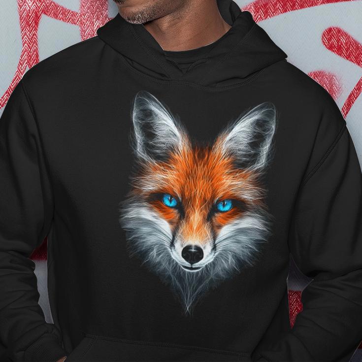 Fox Animal Blue Eyes Illustration Fox Kapuzenpullover Lustige Geschenke