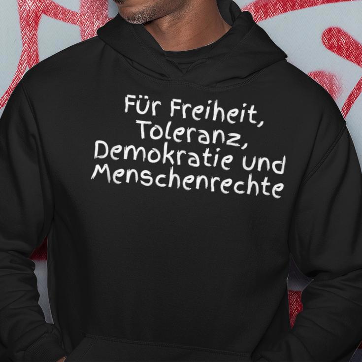 For Freedom Tolerance Democracy And Human Rights Kapuzenpullover Lustige Geschenke