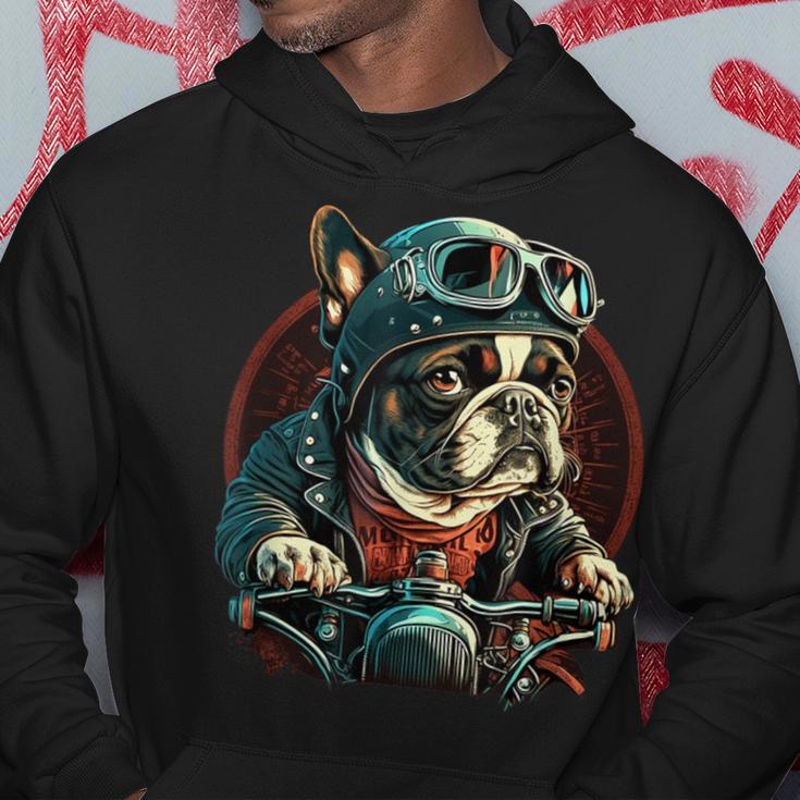 French Bulldog Cool Biker Motorcycle Riding Frenchie Kapuzenpullover Lustige Geschenke