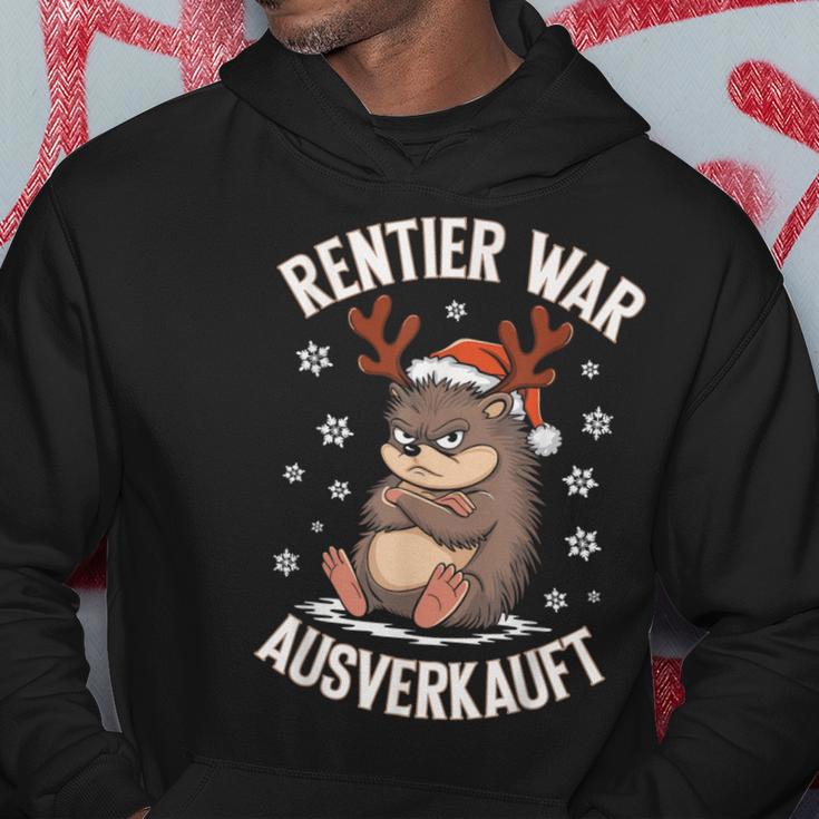 Christmas Hedgehog Reindeer Was Out Sold Out Kapuzenpullover Lustige Geschenke