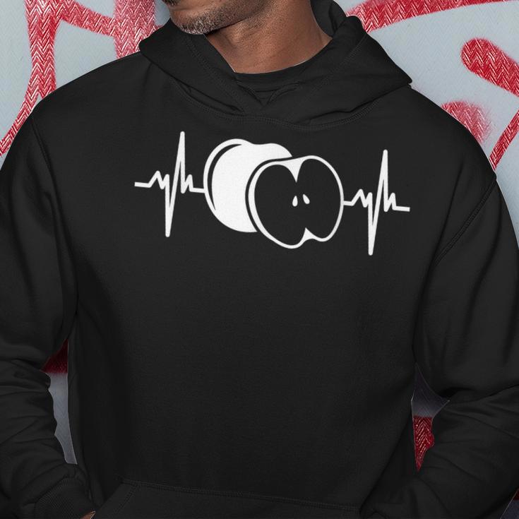 Heartbeat Ekg Apple Fruit Apple Kapuzenpullover Lustige Geschenke