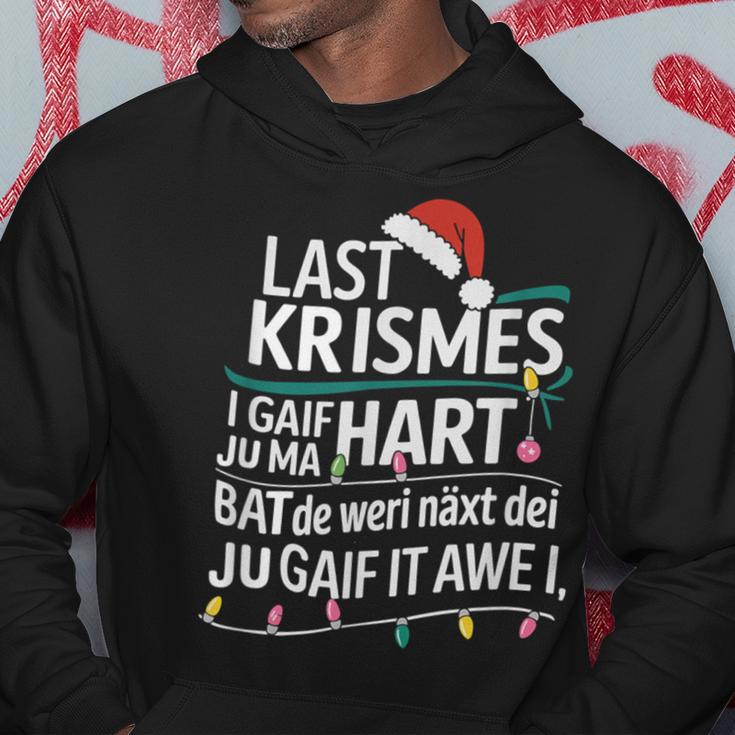 Last Christmas Parody Humour With Christmas Lights Kapuzenpullover Lustige Geschenke