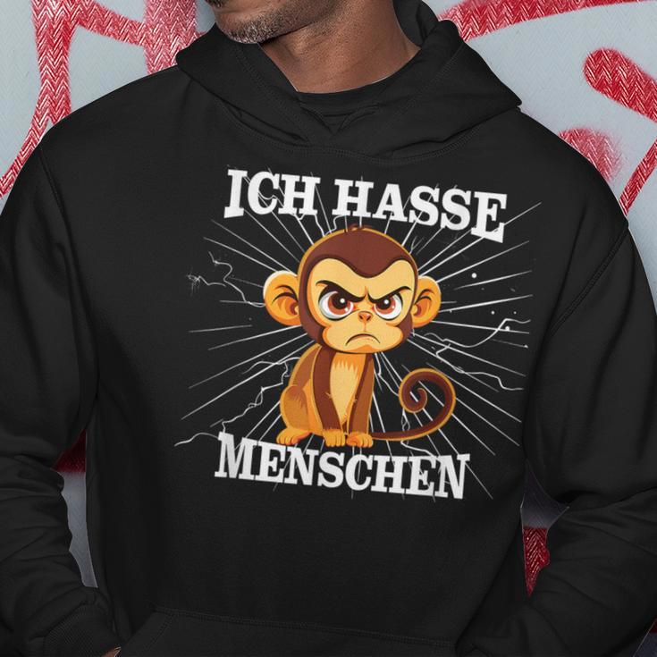 Monkey Meme Based I Hate People Saying Kapuzenpullover Lustige Geschenke