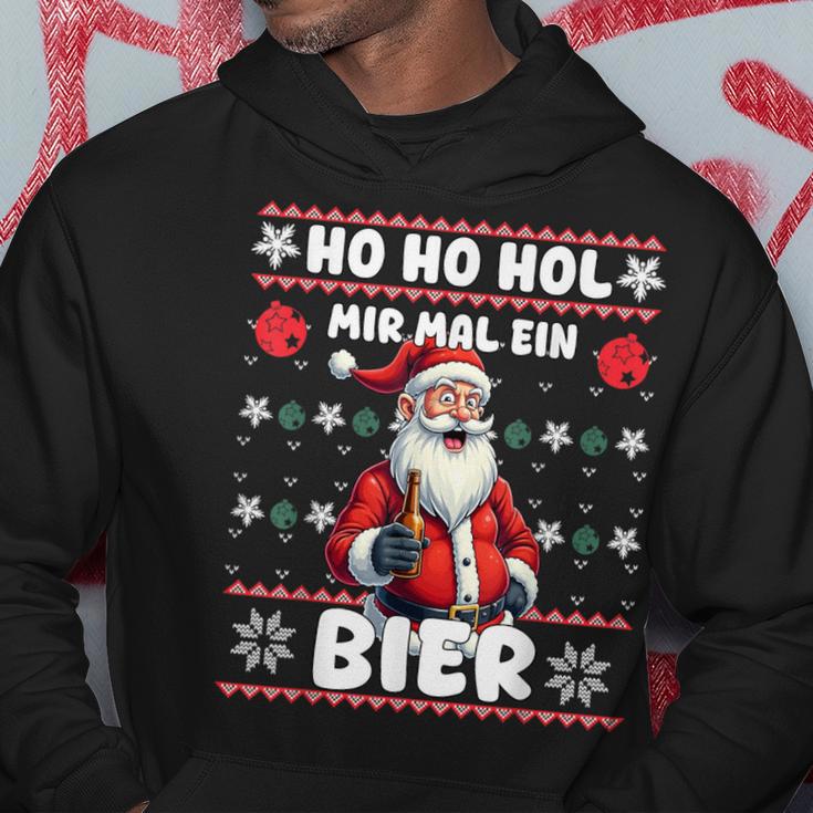 Saying Ho Ho Hol Mir Mal Ein Bier Ugly Christmas Kapuzenpullover Lustige Geschenke