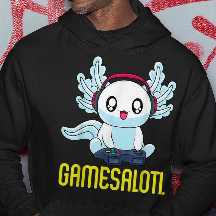 Gamesalotl Gamesolotl Gamer Gaming Axolotl Playsalotl Kapuzenpullover Lustige Geschenke