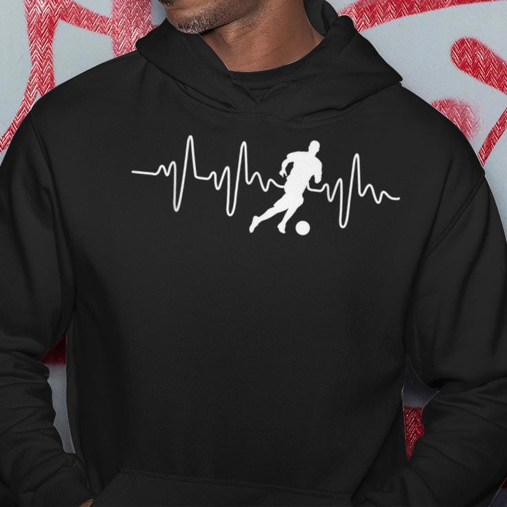 Idea For Footballer Heartbeat Football Kapuzenpullover Lustige Geschenke