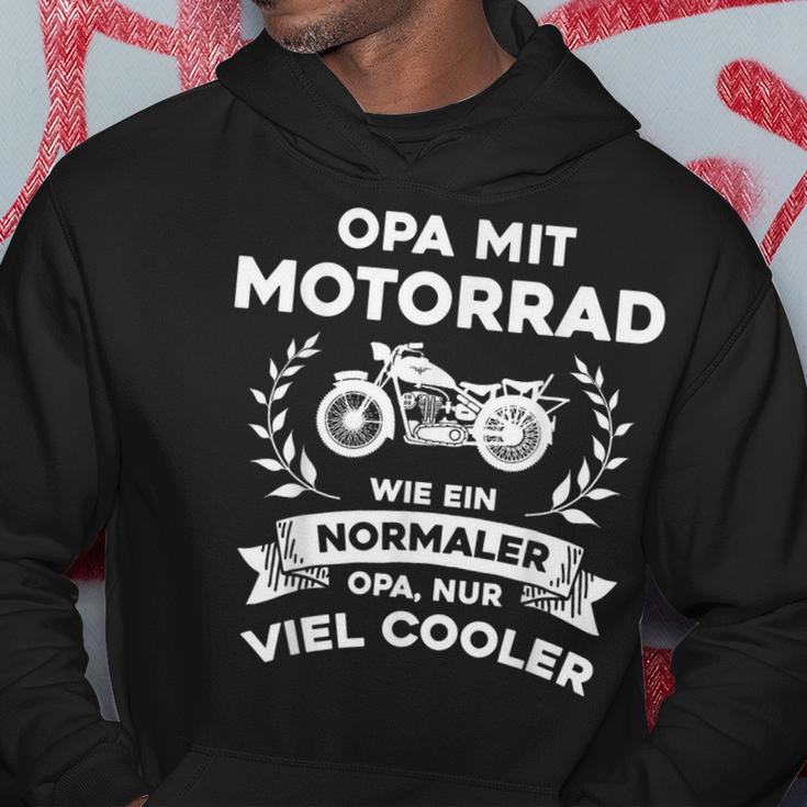 Grandpa With Motorcycle Nur Cooler Biker Hobby Kapuzenpullover Lustige Geschenke