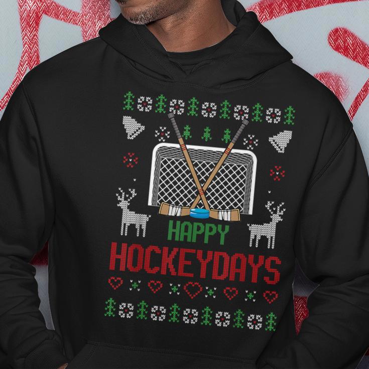 Happy Hockey Days Hockeydays Ugly Christmas Jumper Kapuzenpullover Lustige Geschenke