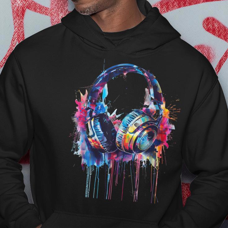 Headphones Music Dj Beatmaker Techno Splash House Music Edm Kapuzenpullover Lustige Geschenke