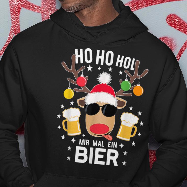 Ho Ho Hol Mir Mal Ein Bier Reindeer Christmas Kapuzenpullover Lustige Geschenke