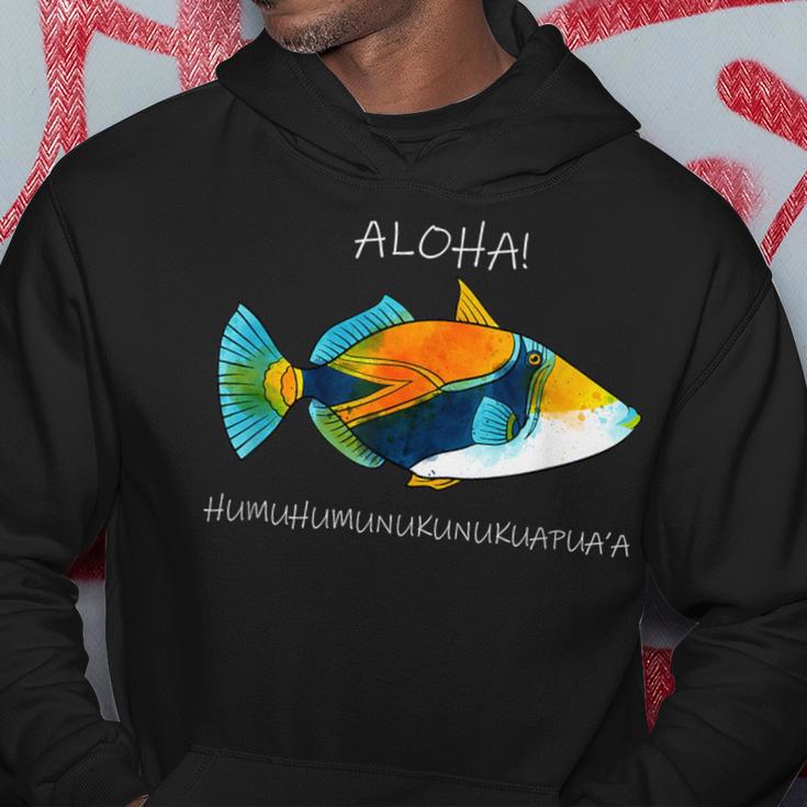 Humuhumunukuapua'a Olelo Hawaiian Reef Triggerfish Kapuzenpullover Lustige Geschenke