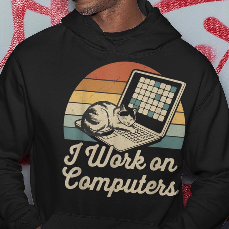 Ich Arbeite Am Computer Cat Kitty Kitten Cat Meme Kapuzenpullover Lustige Geschenke