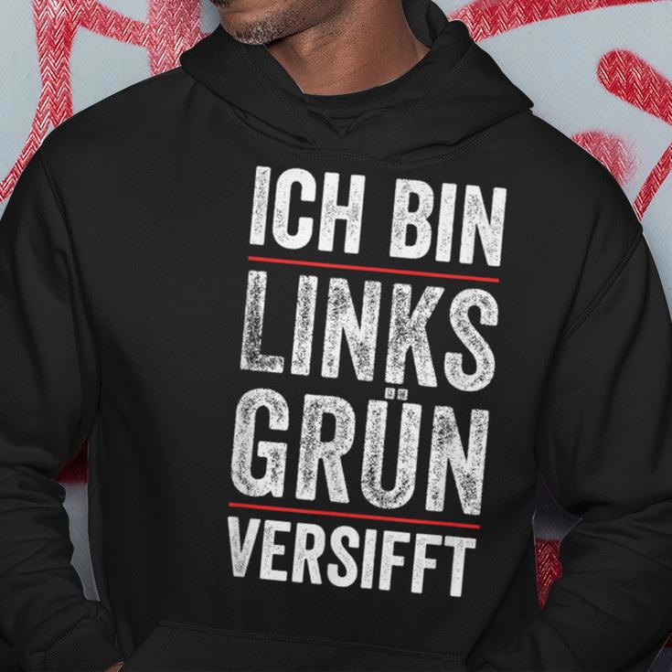 Ich Bin Links Grünversifft Gutmensch I'm Kapuzenpullover Lustige Geschenke