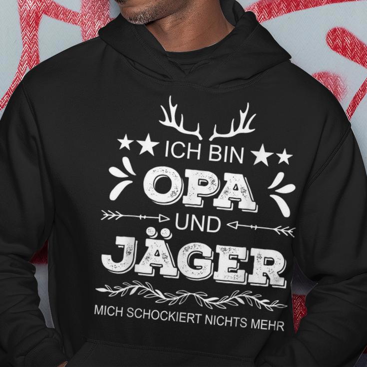 Ich Bin Opa Und Jäger Mich Hockiert Nichts Mehr Hagd I' Kapuzenpullover Lustige Geschenke