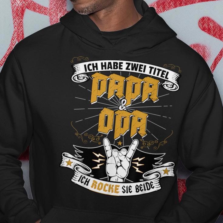 Ich Habe Zwei Titel Papa Und Opa For Dads Grandfathers S Kapuzenpullover Lustige Geschenke