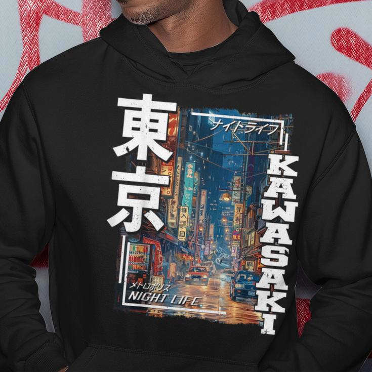 Kawasaki City Retro Japanese Aesthetic Streets Of Kawasaki Kapuzenpullover Lustige Geschenke