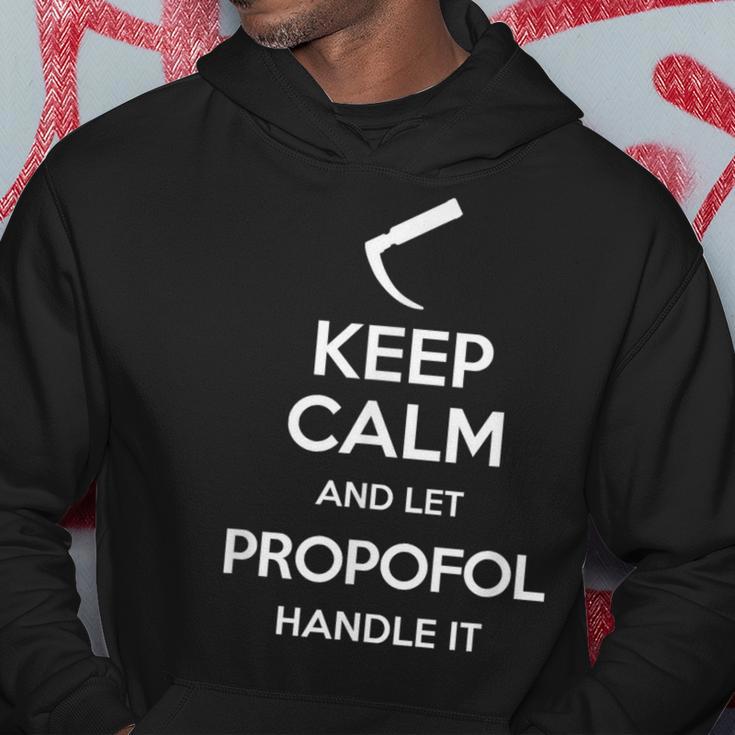 Keep Calm And Let Propofol Handle It Laryngoscope Anaesthesist Kapuzenpullover Lustige Geschenke