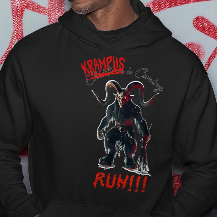 Krampus Is Coming Lauf Wenn Du Kannst Kapuzenpullover Lustige Geschenke