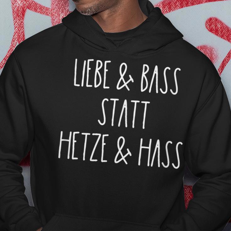 Liebe Und Bass Statt Hetze Und Hass Musik Festival Kapuzenpullover Lustige Geschenke