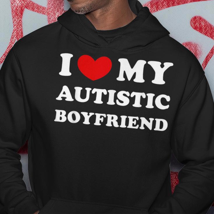 I Love My Autistic Boyfriend Love My Autistic Friend Kapuzenpullover Lustige Geschenke