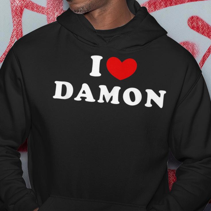 I Love Damon Kapuzenpullover Lustige Geschenke