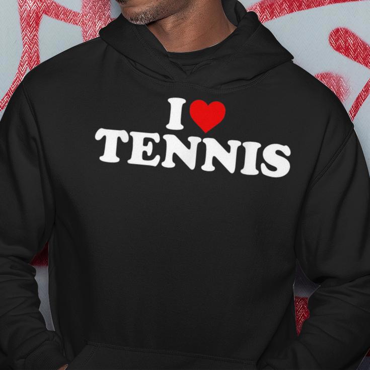 I Love Tennis Herz Kapuzenpullover Lustige Geschenke