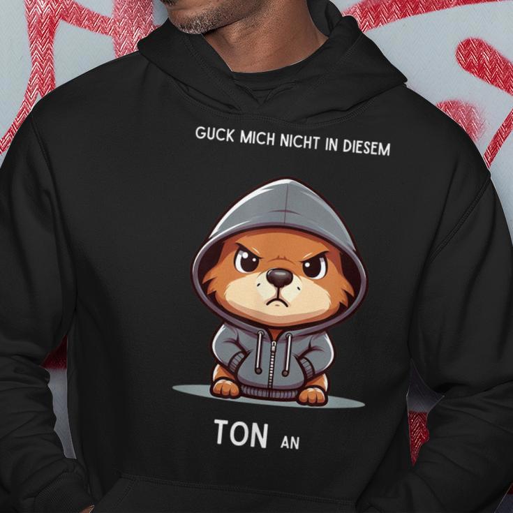 Lustiges Murmeltier Guck Mich Nicht In Diesem Ton An Kapuzenpullover Lustige Geschenke