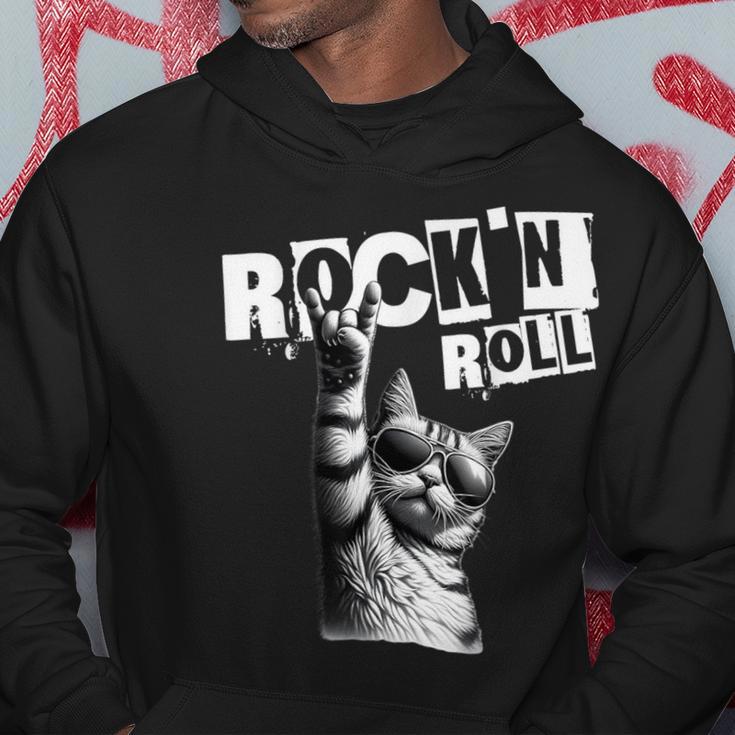 Lustiges Musik Festival Rock Katze Rock N Roll Kapuzenpullover Lustige Geschenke