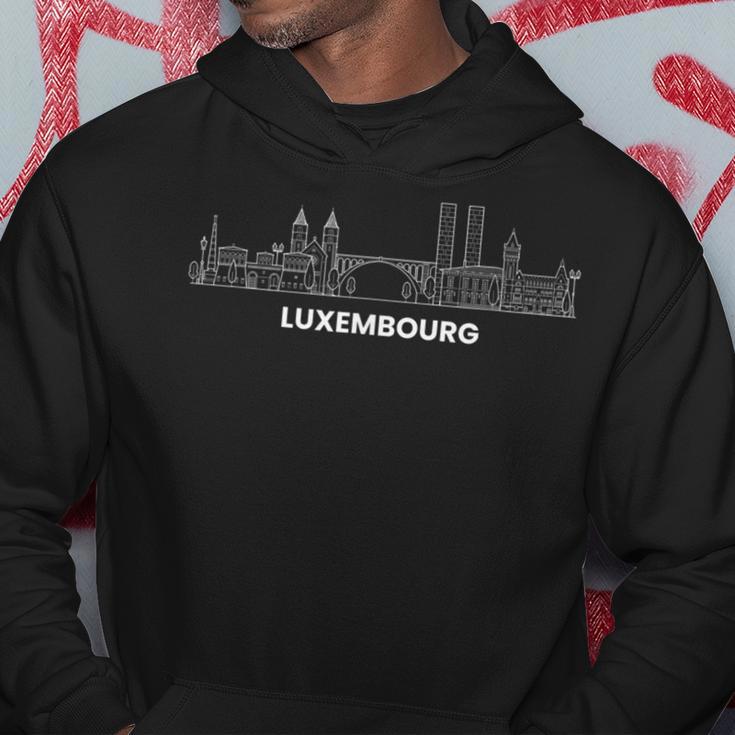 Luxemburg Skyline Luxemburg Kapuzenpullover Lustige Geschenke