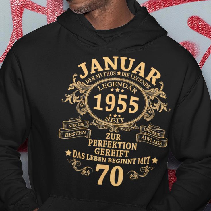 Man January 1955 70 Years intage 70Th Birthday Kapuzenpullover Lustige Geschenke