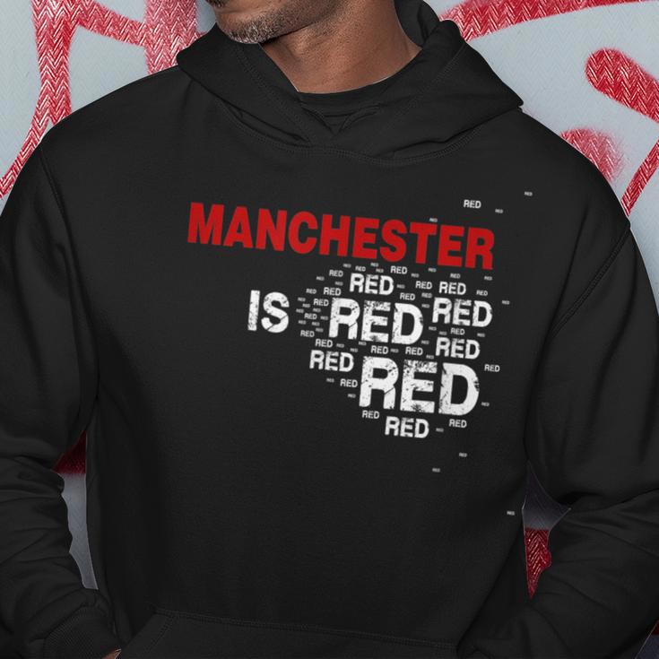 Manchester Is Red United Football Fans Slogan Kapuzenpullover Lustige Geschenke