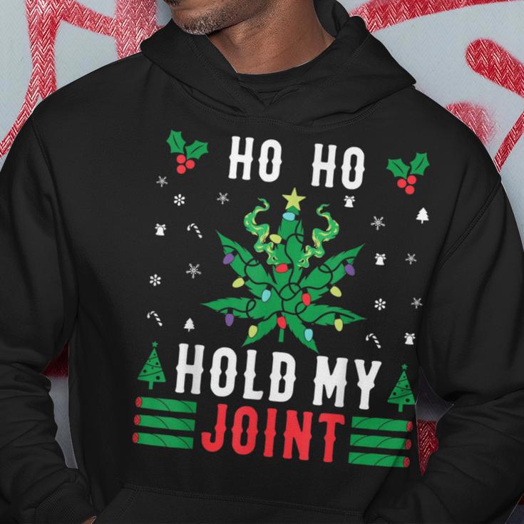 Marijuana Ho Ho Hold My Joint Ugly Christmas Jumper Kapuzenpullover Lustige Geschenke