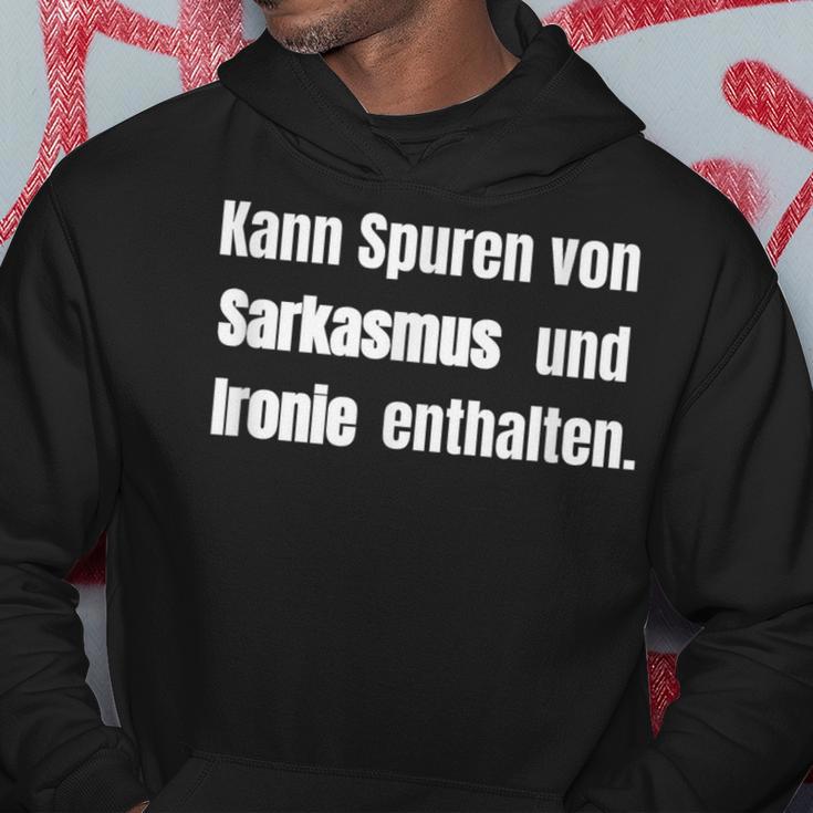 May Contain Traces Of Sarcasm And Irony Leaflet Kapuzenpullover Lustige Geschenke