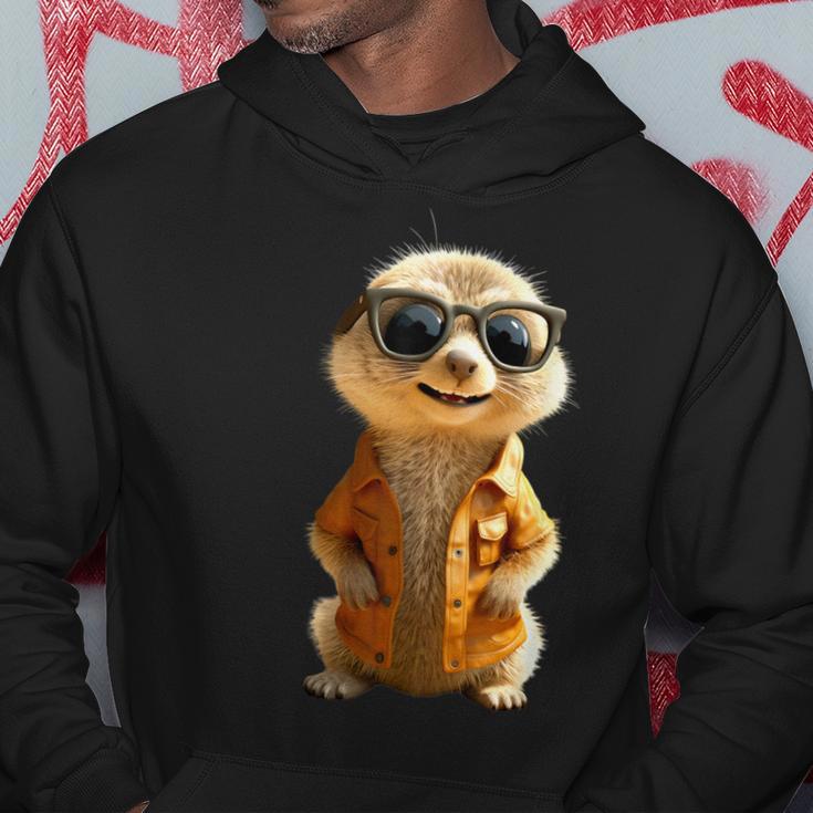 Meerkat With Sunglasses Animal Lovers Cute Surikate Kapuzenpullover Lustige Geschenke